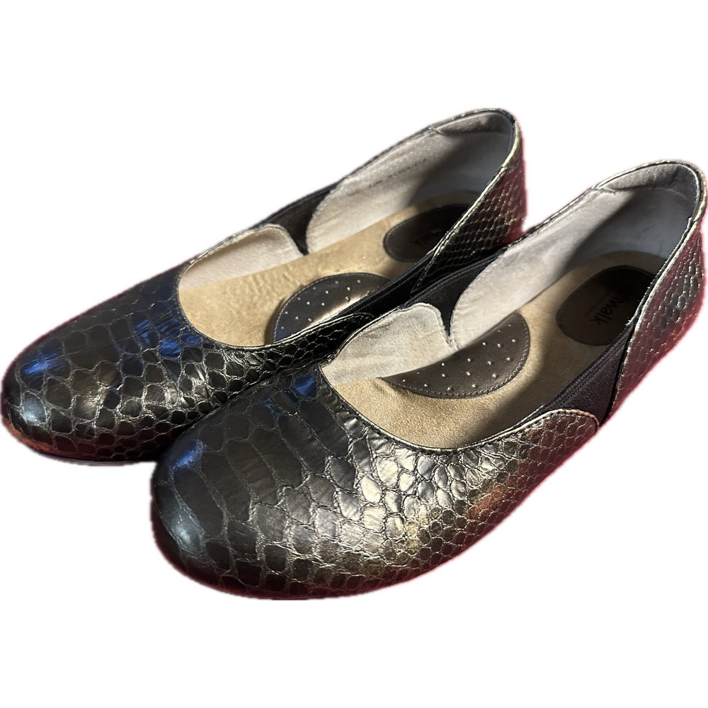 SoftWalk Norwich Leather Ballet Flats Womens Bronze
Snake Size 7.5